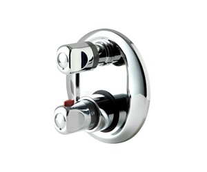 Grifo ducha termostática empotrable Atlantis 2 entradas 1 salida redondo cromo mate