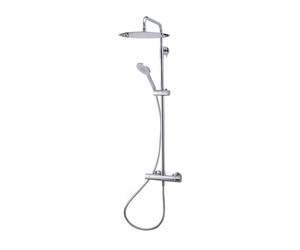Columna ducha termostática Pysa rociador 250 mm inox,flexo pvc y maneral aroha 3 funciones cromo