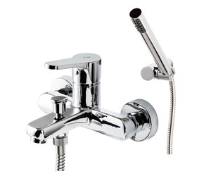 Grifo baño-ducha Cónico negro