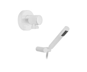 Accesorios ducha Futura blanco + toma de agua