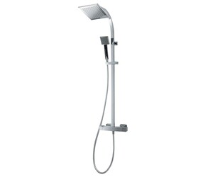 Columna ducha termostática Nitro plus rociador 200 mm latón,flexo pvc y maneral nitro plus 1 función cromo