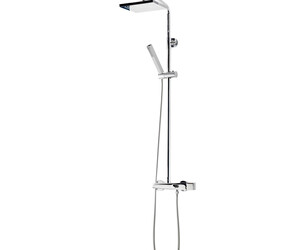 Columna ducha mezcladora Zen rociador 200 mm y flexo inox