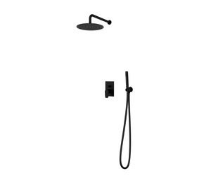 Conjunto ducha empotrable 2 vías Nine negro