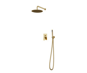 Conjunto ducha empotrable 2 vías Nine oro cepillado