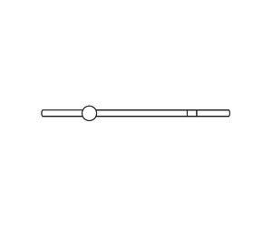 Varilla horizontal 35 cm largo
