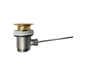 Desagüe automático lavabo bidet tapón grande completo con varilla y pomo bronce envejecido