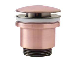 Desagüe semiautomático redondo oro rosa