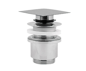 Desagüe semiautomático cuadrado extraplano cromo