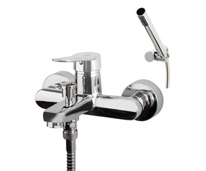 Grifo baño-ducha Dalma con accesorios blanco