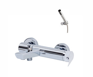 Grifo baño-ducha Kily cromo con accesorios de ducha