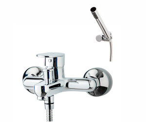 Grifo baño-ducha Nine cromo con accesorios de ducha