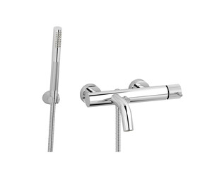 Grifo baño-ducha Trama cromo con accesorios de ducha