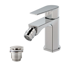 Grifo bidet Aroha cromo con desagüe semiautomático