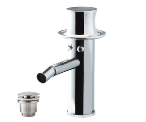 Grifo bidet Chap cromo con desagüe semiautomático