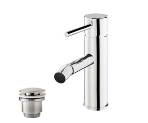Grifo bidet Theo cromo con desagüe semiautomático