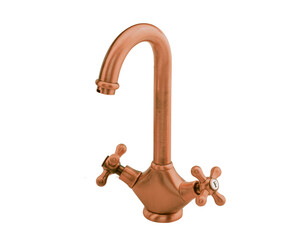 Grifo cocina bimando 1929 cobre envejecido