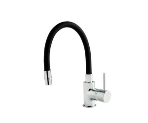 Grifo cocina caño flexible Theo negro