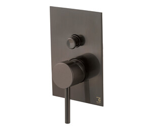 Grifo ducha empotrable 2 vías Theo cromo negro cepillado