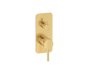 Grifo ducha empotrable 2 vías Trama oro cepillado