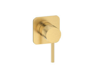 Grifo ducha empotrable 1 vía Trama oro cepillado