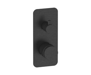 Grifo ducha empotrable 3 vías Zoom cromo negro cepillado