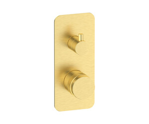Grifo ducha empotrable 3 vías Zoom oro cepillado