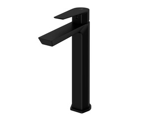 Grifo lavabo alto Aroha negro