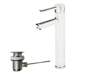 Grifo lavabo alto Karim Due con desagüe automático