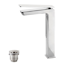 Grifo lavabo alto Kissme con desagüe semiautomático