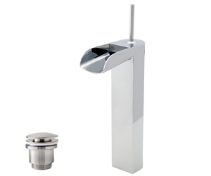 Grifo lavabo alto Loveme con desagüe semiautomático