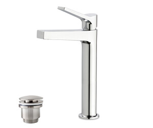 Grifo lavabo alto Twit con desagüe semiautomático