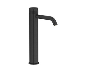 Grifo lavabo alto Zoom cromo negro cepillado