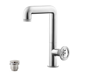 Grifo lavabo alto Strem pulsador round con desagüe semiautomático