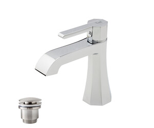 Grifo lavabo Belmondo con desagüe semiautomático cromo