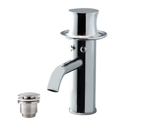 Grifo lavabo Chap cromo con desagüe semiautomático