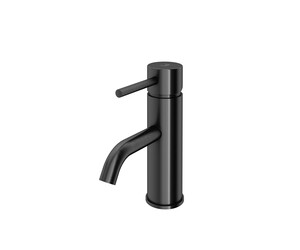 Grifo lavabo Theo cromo negro cepillado