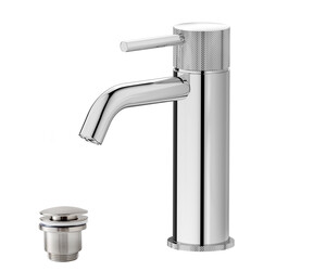 Grifo lavabo Trama cromo con desagüe semiautomático