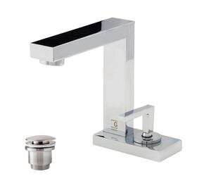 Grifo lavabo Zen con desagüe semiautomático