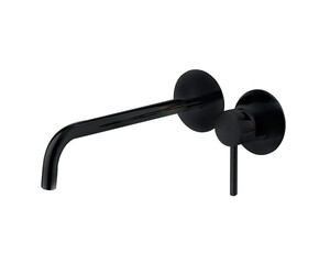 Grifo lavabo mural Theo sin placa negro