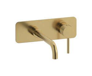 Grifo lavabo mural Trama oro cepillado