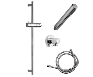 Kit ducha Tekno con accesorios Futura cromo + toma de agua