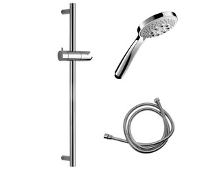 Kit ducha Tekno con accesorios Slim multi cromo