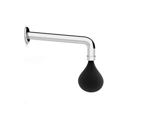 Rociador de ducha Drop con brazo mural negro