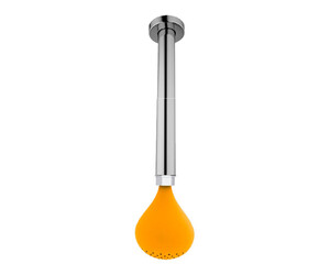 Rociador de ducha Drop con brazo de techo naranja